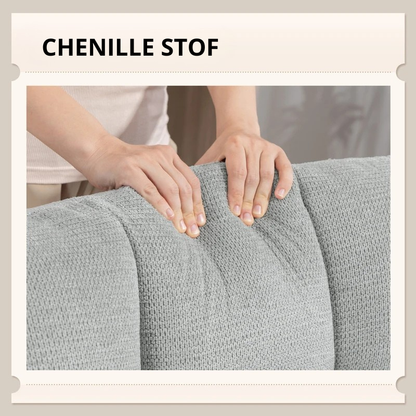 Nancy's Padula Draaifauteuil - Draaistoel - Relaxfauteuil - Lichtgrijs - Chenille