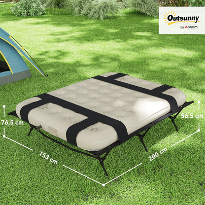 Nancy's Druogno Campingbed - 2-Persoons Luchtbed - Automatische Luchtpomp - Zwart / Kaki