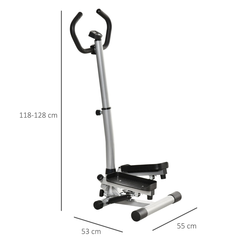 Nancy's Ollerton Stepper - Step apparaat - Fitness step - Met LCD scherm - Verstelbare duwstang