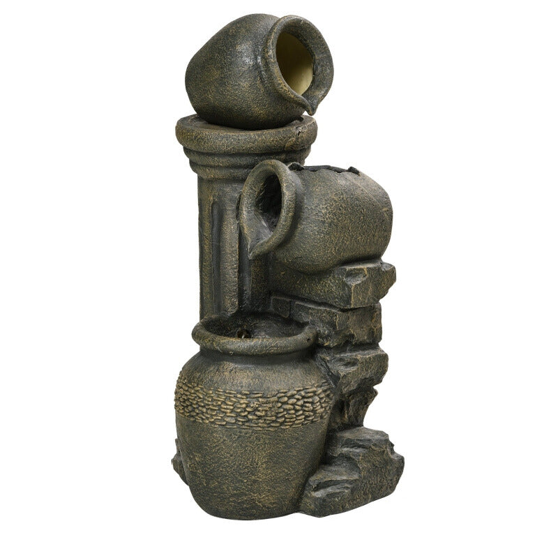 Nancy's San Fernando Fontein - Tuinfontein - Elektrisch - Grijs - Kunsthars