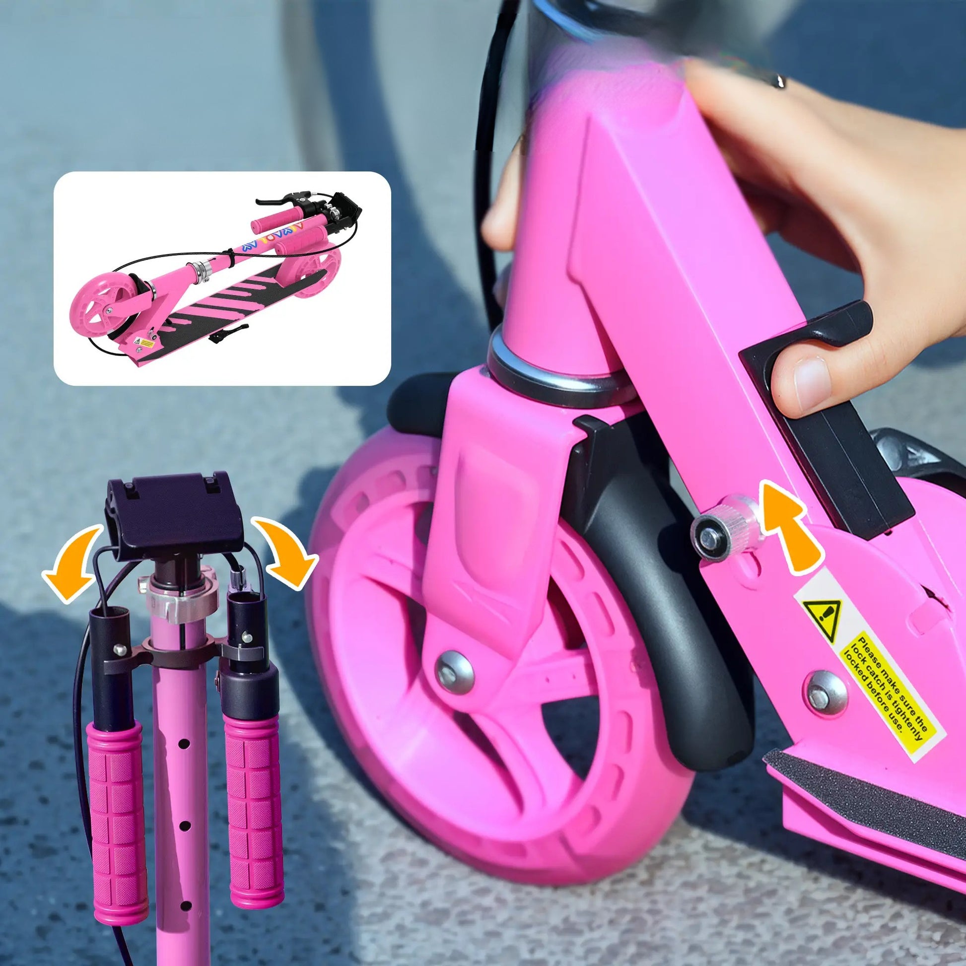 Nancy's Colorno Step - Kinderstep - Verlichte Wielen - Verstelbaar - Roze