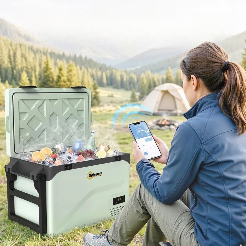 Nancy's Soverato Koelbox - Compressorkoeling - Koeler - Digitale Display - Bluetooth App - Groen / Zwart - 42,5 Liter
