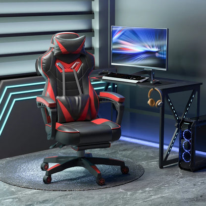 Nancy's Anterselva Gamestoel - Gaming Stoel - Ergonomisch - Verstelbaar - Draaibaar - Zwart / Rood
