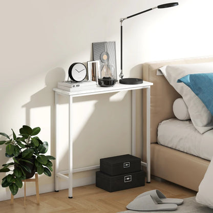 Nancy's Menaggio Sidetable - Consoletafel - Bijzettafel - Wit - Marmerlook - ± 75 x 25 x 75 cm