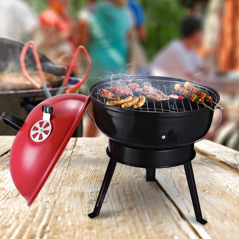 Nancy's Silveiros Barbecue - BBQ - Grill - Staal - Rood / Zwart
