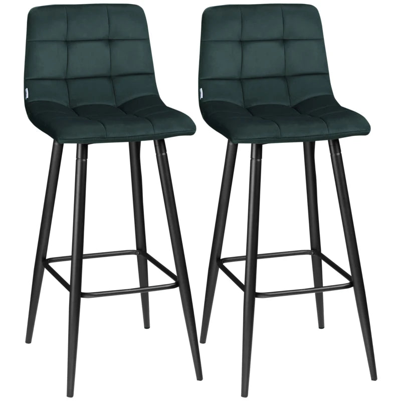 Nancy's Cambra Barkrukken - Barstoelen - Set van 2 - Groen - 42 x 47 x 105 cm