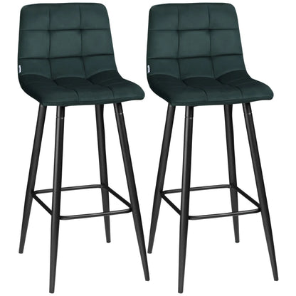 Nancy's Cambra Barkrukken - Barstoelen - Set van 2 - Groen - 42 x 47 x 105 cm