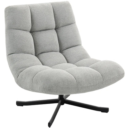 Nancy's Padula Draaifauteuil - Draaistoel - Relaxfauteuil - Lichtgrijs - Chenille