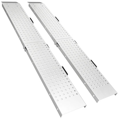 Nancy's Tarsogno Laadbruggen - Set van 2 - Oprijbruggen - Oprijplaten - Antislip - Zilver - Staal - 180 x 25,5 x 6,5 cm