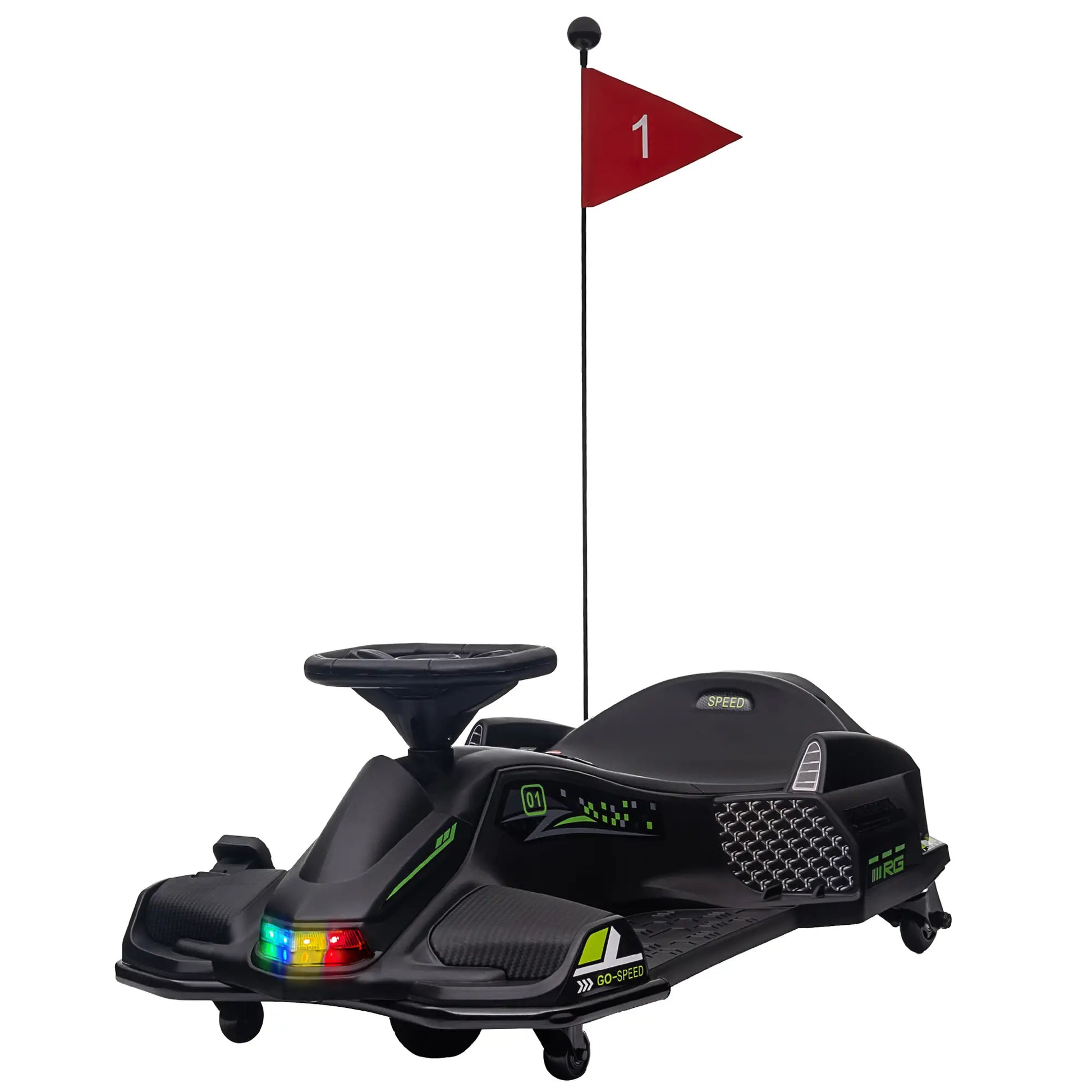 Nancy's Laigueglia Kinderkart - Kart voor kinderen - Elektrisch - 3 tot 8 km/u - Zwart