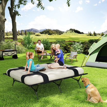 Nancy's Druogno Campingbed - 2-Persoons Luchtbed - Automatische Luchtpomp - Zwart / Kaki
