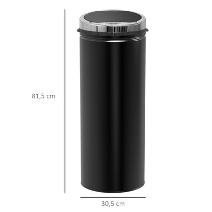 Nancy's Aldershot Trash Can With Sensor - Waste Bin - Black - 50 liters
