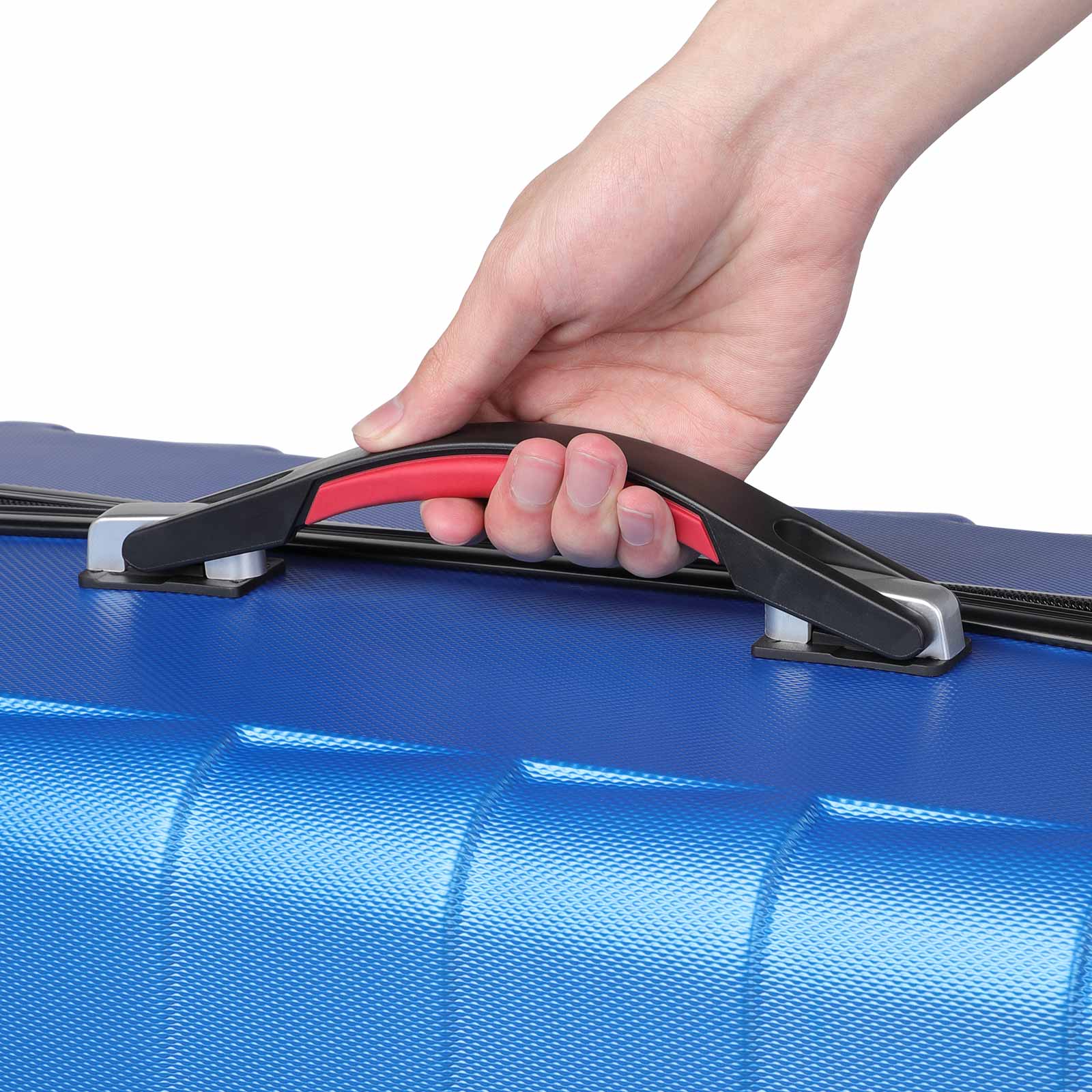 Nancy's Union Grove Koffer - Reiskoffer - Hardcase - Extra Riemen - Met TSA-Cijferslot - Blauw - ± 75 x 50 x 30 cm