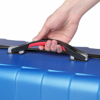 Nancy's Union Grove Koffer - Reiskoffer - Hardcase - Extra Riemen - Met TSA-Cijferslot - Blauw - ± 75 x 50 x 30 cm