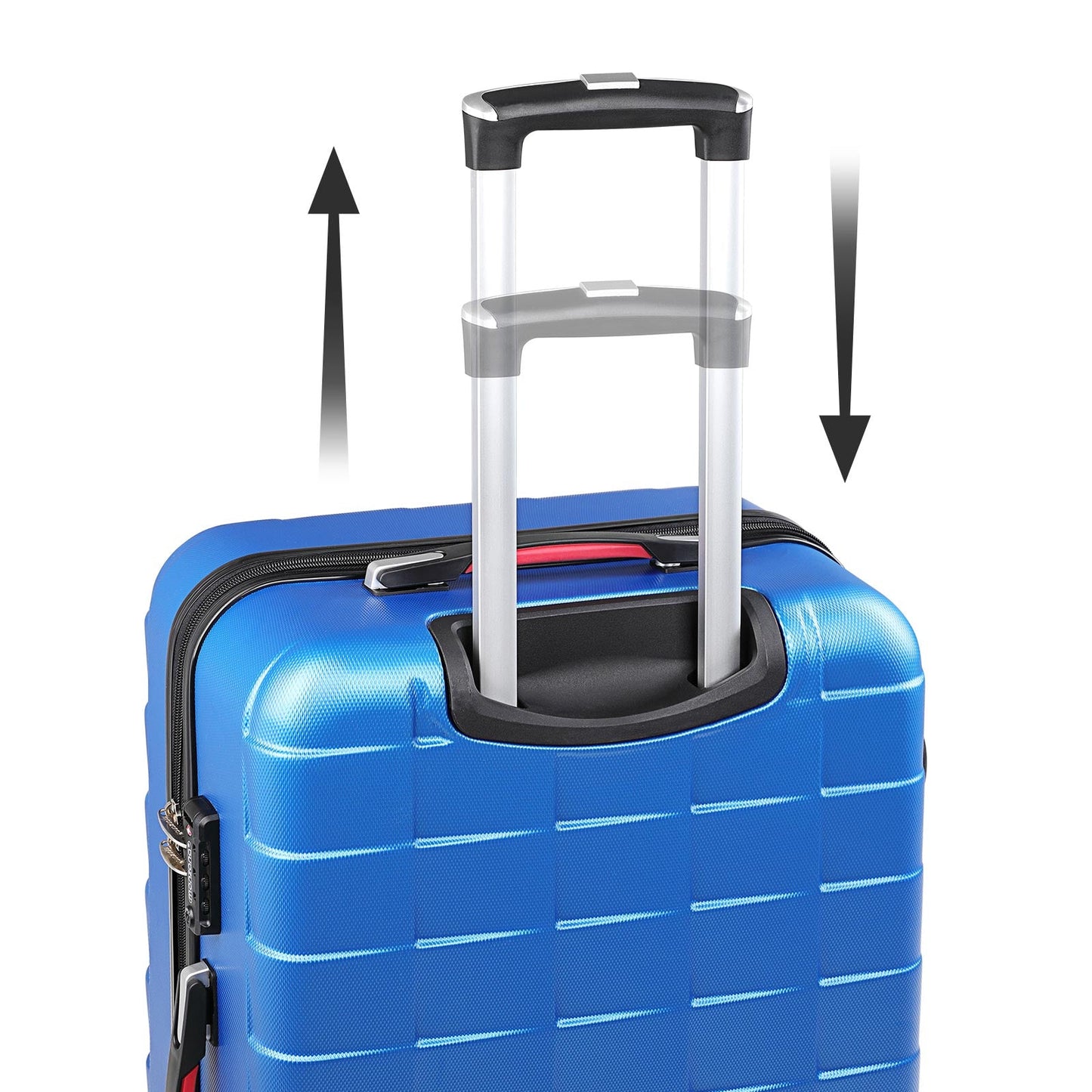 Nancy's Union Grove Koffer - Reiskoffer - Hardcase - Extra Riemen - Met TSA-Cijferslot - Blauw - ± 75 x 50 x 30 cm