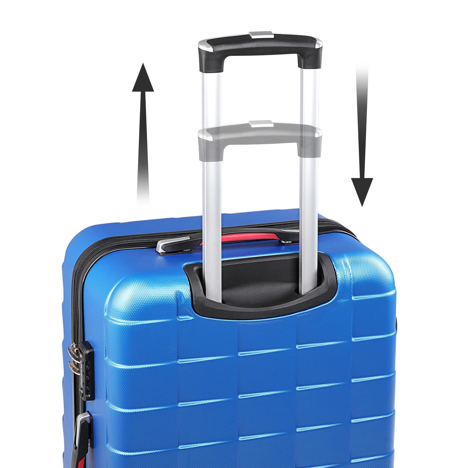 Nancy's Union Grove Koffer - Reiskoffer - Hardcase - Extra Riemen - Met TSA-Cijferslot - Blauw - ± 75 x 50 x 30 cm
