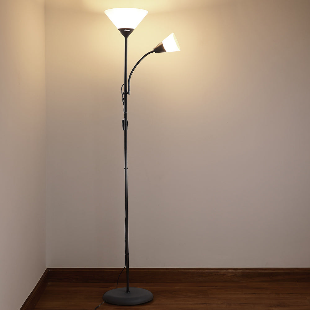 Nancy's Westmere Vloerlamp wit - Staande Lamp - Woonkamerlampen - Vloerlampen - 28 x 175 cm