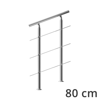 Rampe d'escalier Nancy's Lake Lorraine - Treillis - Main courante - Acier inoxydable - 80 cm