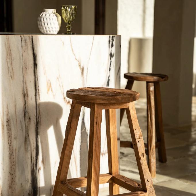 Der Shibori Barhocker - Natur