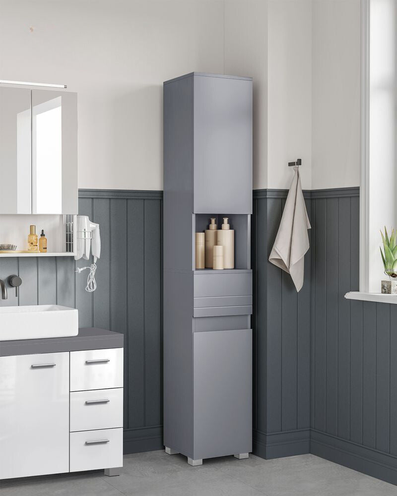 Nancy's Candor Bathroom cabinet - Bathroom furniture - Gray - Modern - 30 x 30 x 170 cm