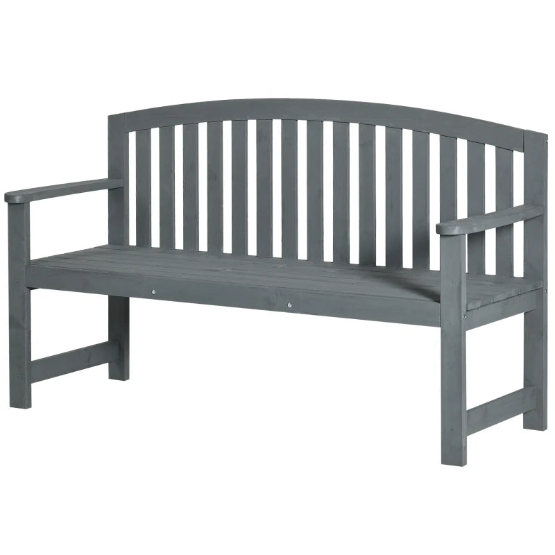 Nancy's Revo Tuinbank - Parkbank - Balkonbank - Houten Bankje - Grijs - Dennenhout - ± 145 x 50 x 85 cm