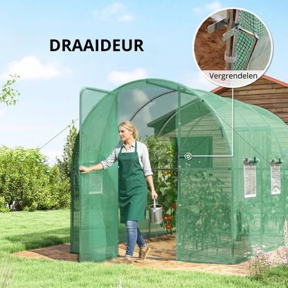 Nancy's Pizzoli Polytunnel - Kweekkas - Plantenkas - Tuinkas- Groen - 300 x 200 x 200 cm