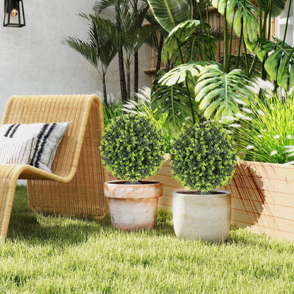 Nancy's Ginosa Kunstplanten - Kunstbomen - Kunst Buxus - Set van 2
