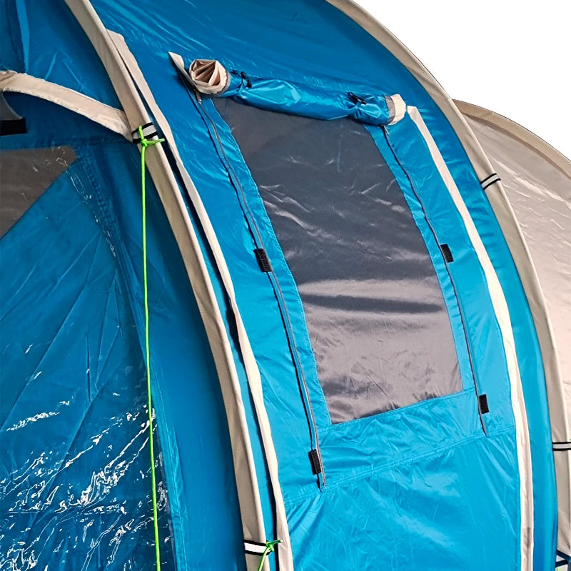 Nancy's Fermentelos Kampeertent - Camping Tent - 3 tot 4 personen - Blauw - ± 475 x 265 x 170 cm