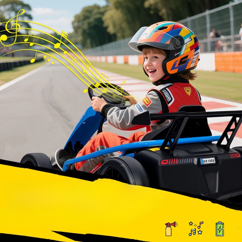 Nancy's Peveragno Elektrische auto voor kinderen - Elektrische skelter - Kinderauto - Elektrische kart - 6-13 km/u - Blauw