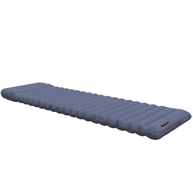 Matelas pneumatique Carvalhal de Nancy - Avec pompe à pied - Imperméable - Bleu - ± 200 x 60 x 10 cm