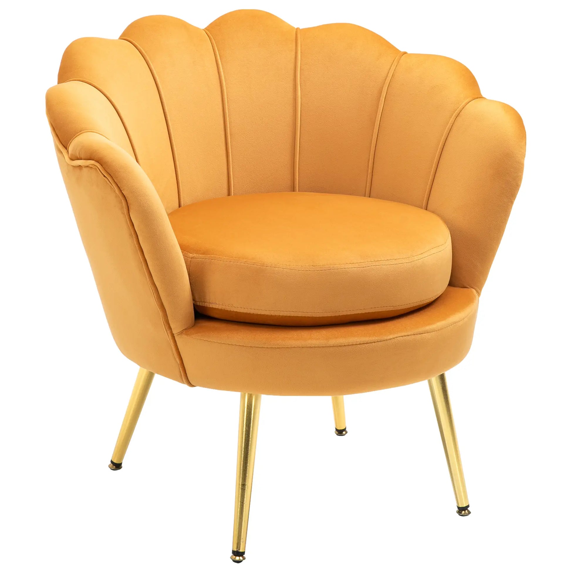 Nancy's Cunevo Fauteuil - Loungestoel - Relaxstoel - Geel / Goud - Fluweel