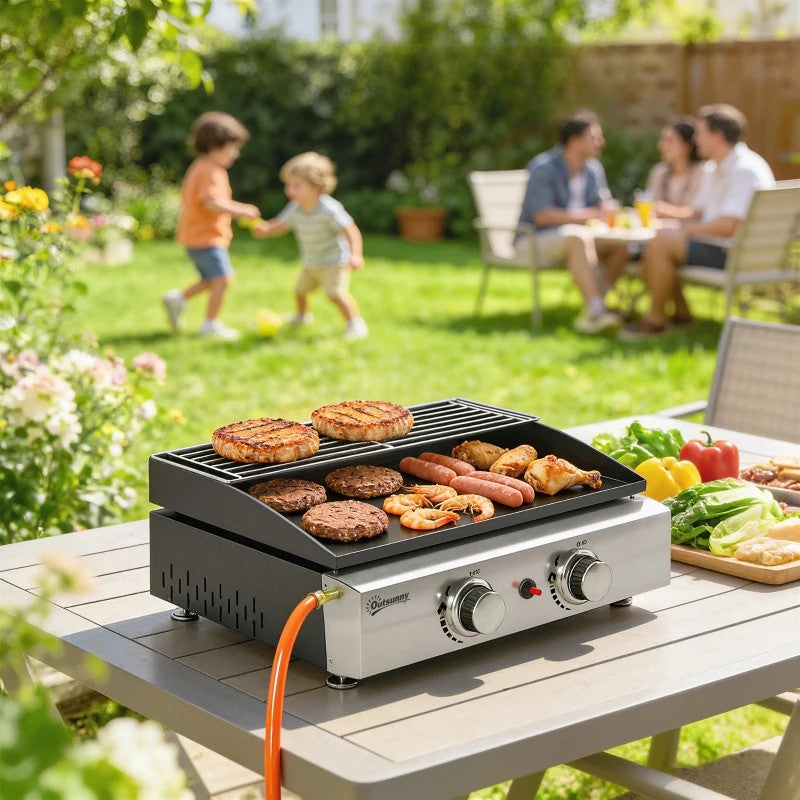Nancy's Scopoli Gasbarbecue - Tafelbarbecue - BBQ - Antiaanbaklaag - Warmhoudrooster - Zwrat