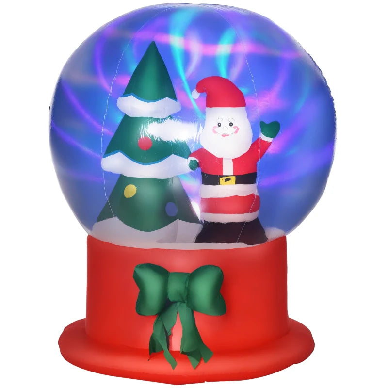 Nancy's Orosei Opblaasbare Kerstbal - Kerstversiering - Kerstdecoratie buiten - LED-Lampjes - Blauw - 110 x 110 x 150 cm