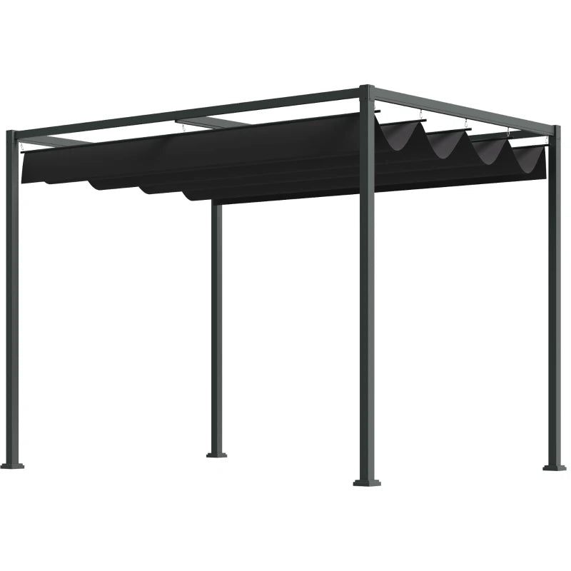 Nancy's Strove Pergola - Tuinpaviljoen - Zonwering - UV-Bestendig Zonnedak - Zwart - ± 300 x 215 x 220 cm
