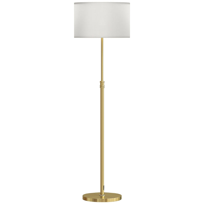 Nancy's Paese Vloerlamp - Staande lamp - In hoogte verstelbaar - Goud / Crèmewit