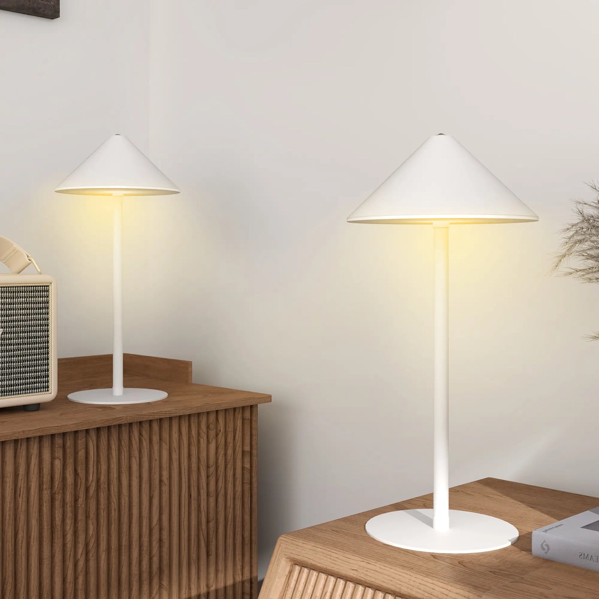 Nancy's Gonars Tafellamp - Instelbare verlichtingsopties - Touchbediening - Set van 2 - Wit