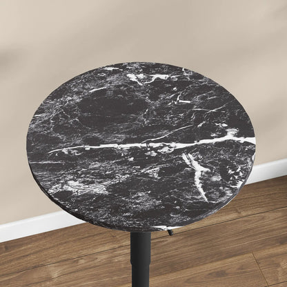 Nancy's Escarigo Bartafel - Staan tafel - Hoge tafel - In Hoogte Verstelbaar - Zwart - Marmerlook