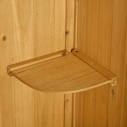 Nancy's Taipana Tuinkast - Buitenkast - Opbergschuur - Gereedschapsschuurtje - Tuinschuurtje - Dennenhout - ± 75 x 55 x 180 cm