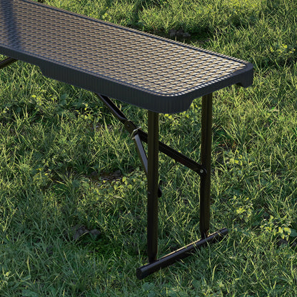 Nancy's Fauglia Picknicktafel - Campingtafel - Inklapbaar - Zwart / Bruin