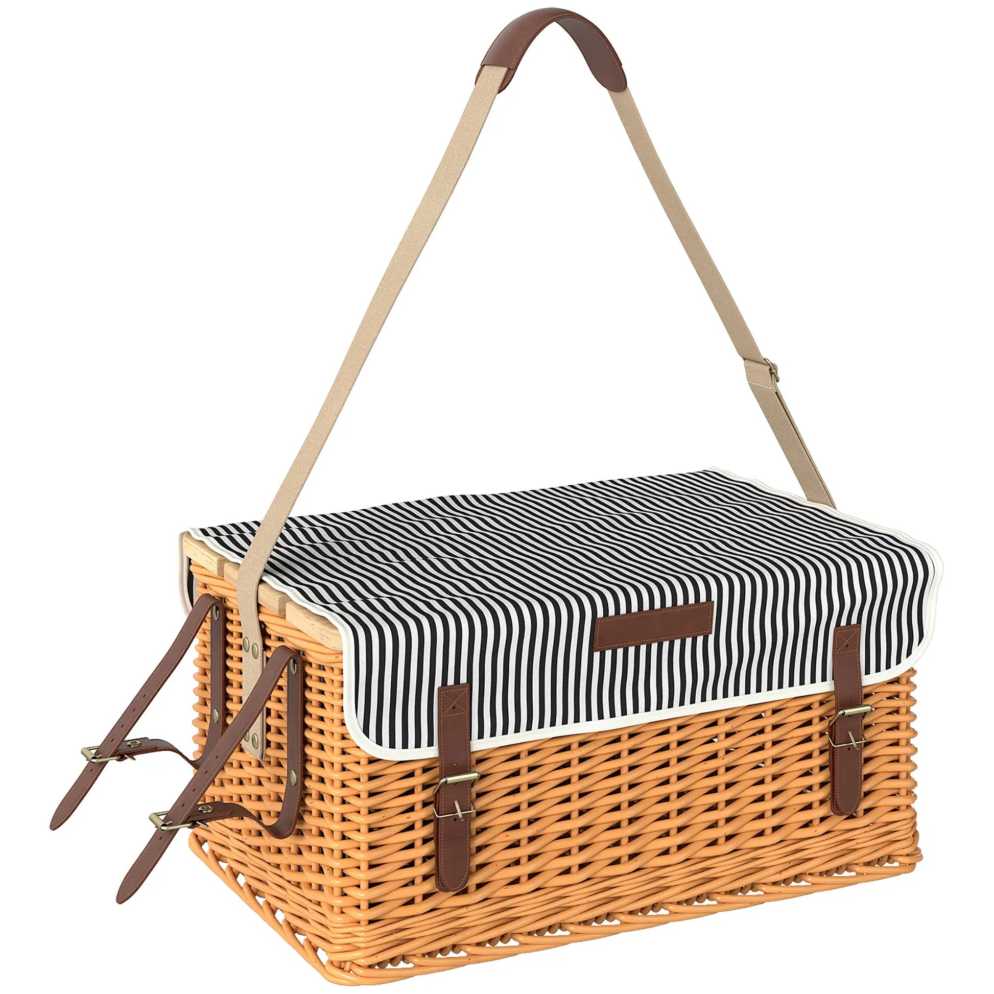 Nancy's Gargazzone Picknickset - Picknickmand met Accessoires - Uitklapbaar tafeltje