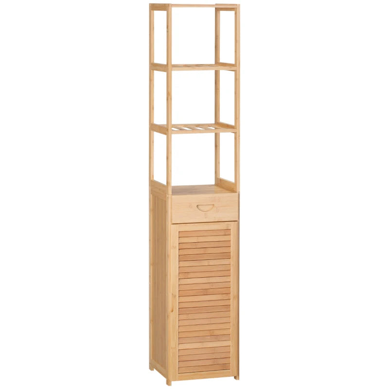 Nancy's Gralheira Badkamerkast - Badkamermeubel - Bamboe - ± 30 x 30 x 160 cm 