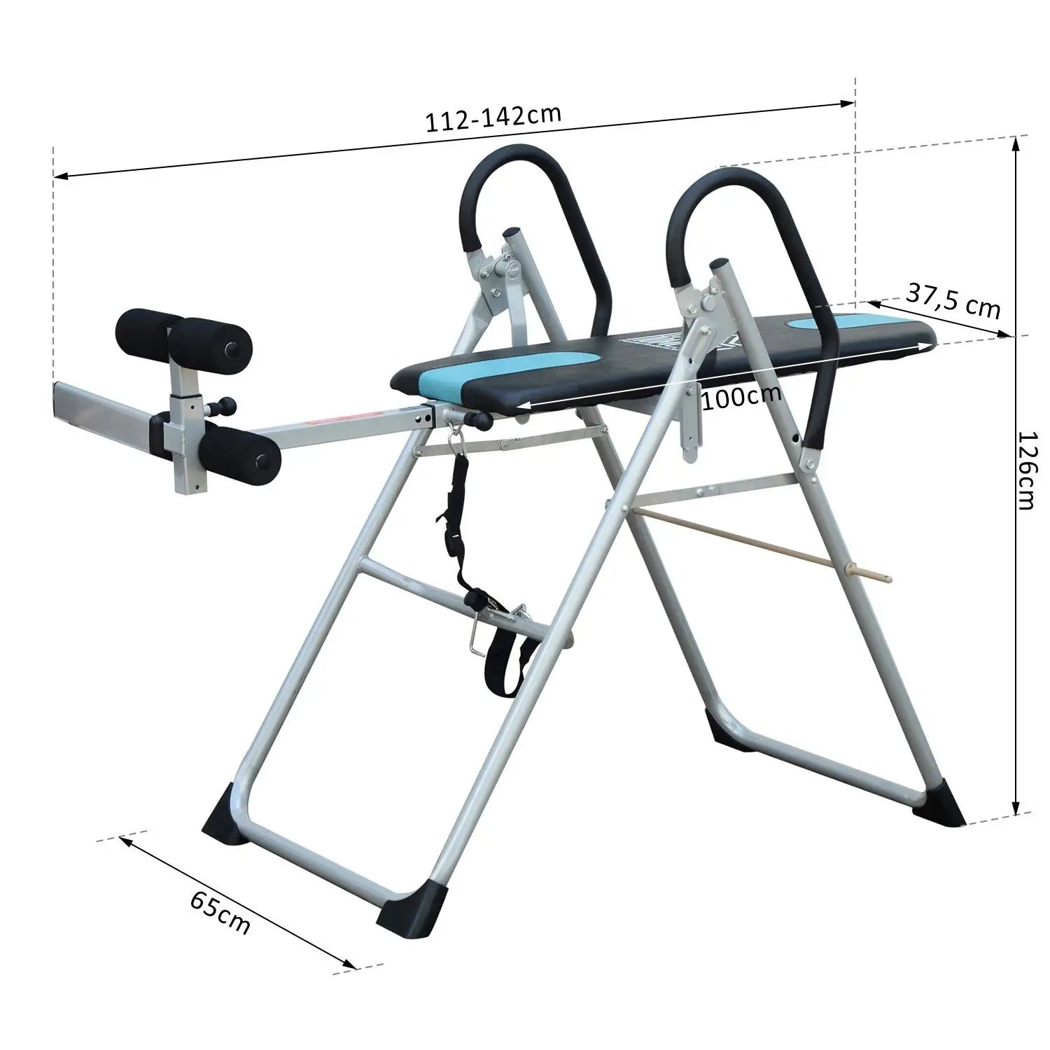 Nancy's Giglio Campese Trainingsbank - Fitnessbank - Opvouwbaar - Zilver / Blauw / Zwart