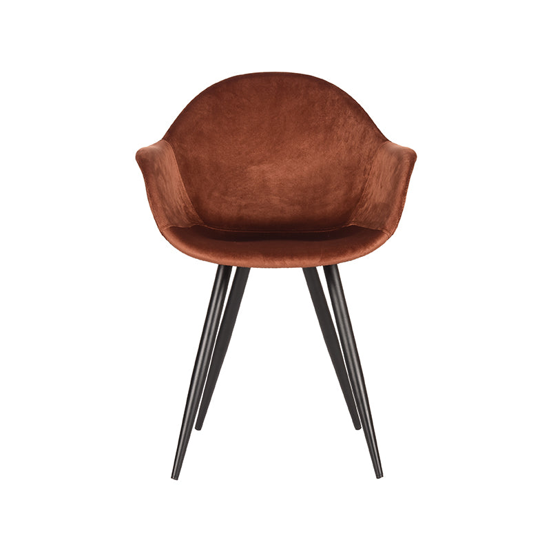 LABEL51 Eetkamerstoel Forli - Set van 2 - Fluweel - Stoel - Eetkamerstoelen - Rust - 60 x 83 x 58 cm