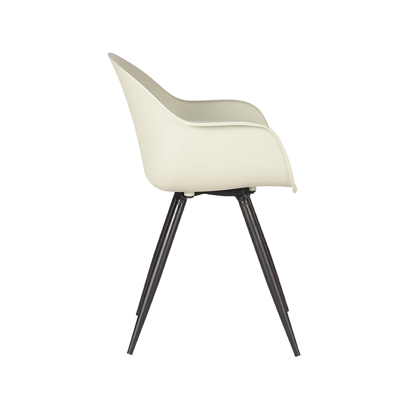 LABEL51 Eetkamerstoel Luca - Set van 2 - Eetkamer - Industrieel - Stoel - Eetkamerstoelen - Kunststof - Breeze - 58 x 54 x 85 cm