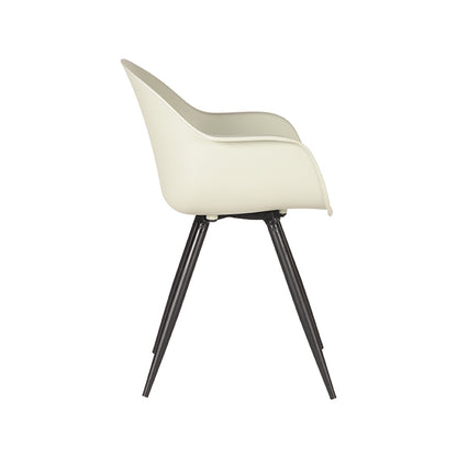 LABEL51 Eetkamerstoel Luca - Set van 2 - Eetkamer - Industrieel - Stoel - Eetkamerstoelen - Kunststof - Breeze - 58 x 54 x 85 cm