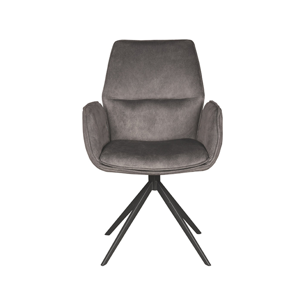 LABEL51 Chaise de salle à manger Mellow - Anthracite - Cosmo