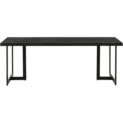 Nancy's Souto Eetkamertafel - Eettafel - Keukentafel - Zwart - Mangohout - 220 x 100 x 78 cm
