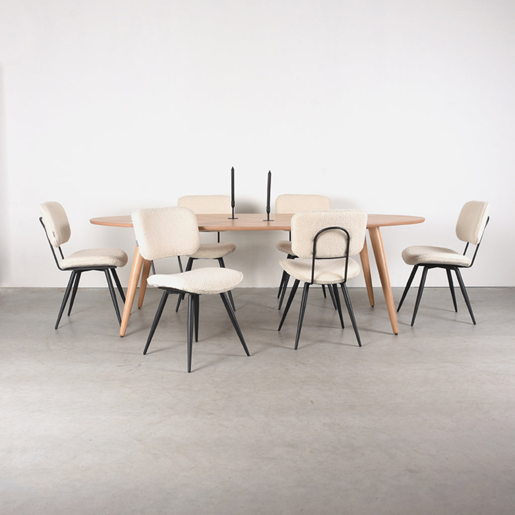 LABEL51 Eettafel Ines - Naturel Eiken - Ovaal - 240x110x76 cm
