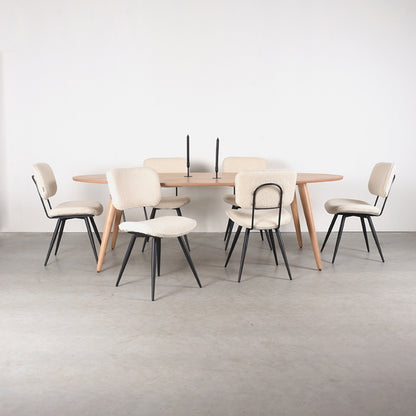 LABEL51 Eettafel Ines - Naturel Eiken - Ovaal - 240x110x76 cm