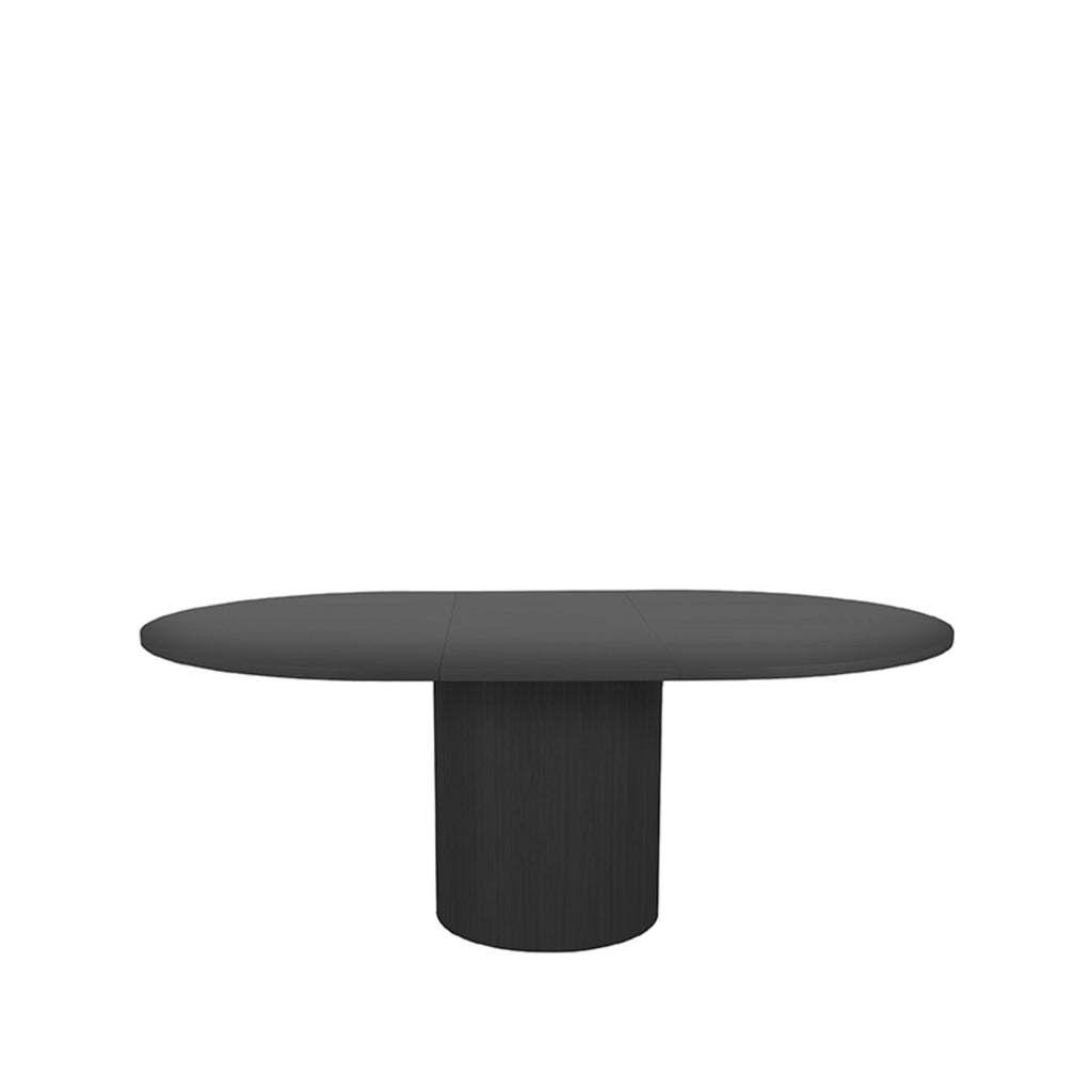 LABEL51 Eettafel Oliva - Zwart Eiken - 150x130x78 cm + Uitschuifbaar 50 cm